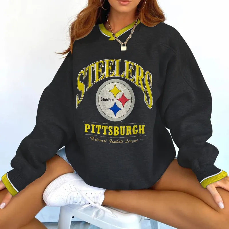 Pittsburgh Steelers V-neck Pullover Sweatshirt
