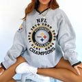 Pittsburgh Steelers  V-neck Pullover Sweatshirt