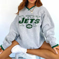 New York Jets V-neck Pullover Sweatshirt